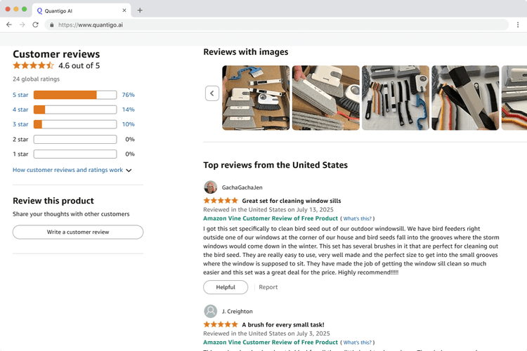 Web-Scraped Product Review Data